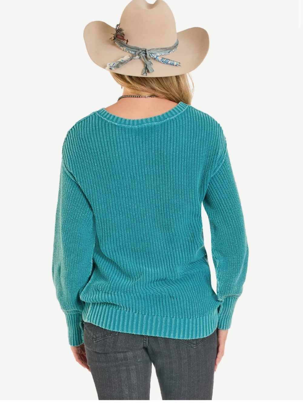 Teal Ribbed Pullover Sweater XS NWT
Rock & Roll Denim - Picture 2 of 5